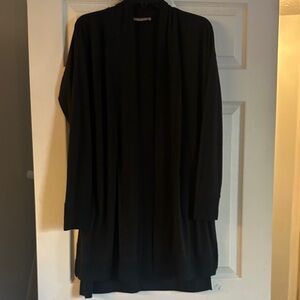 LOFT Charcoal Open Front Cardigan